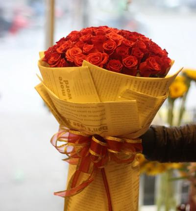 Cách bó hoa hồng
